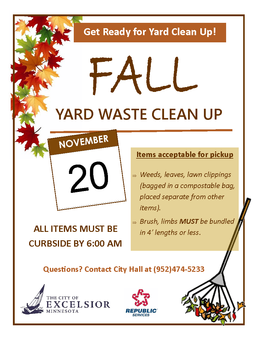FALL YARD WASTE CLEANUP FLYER