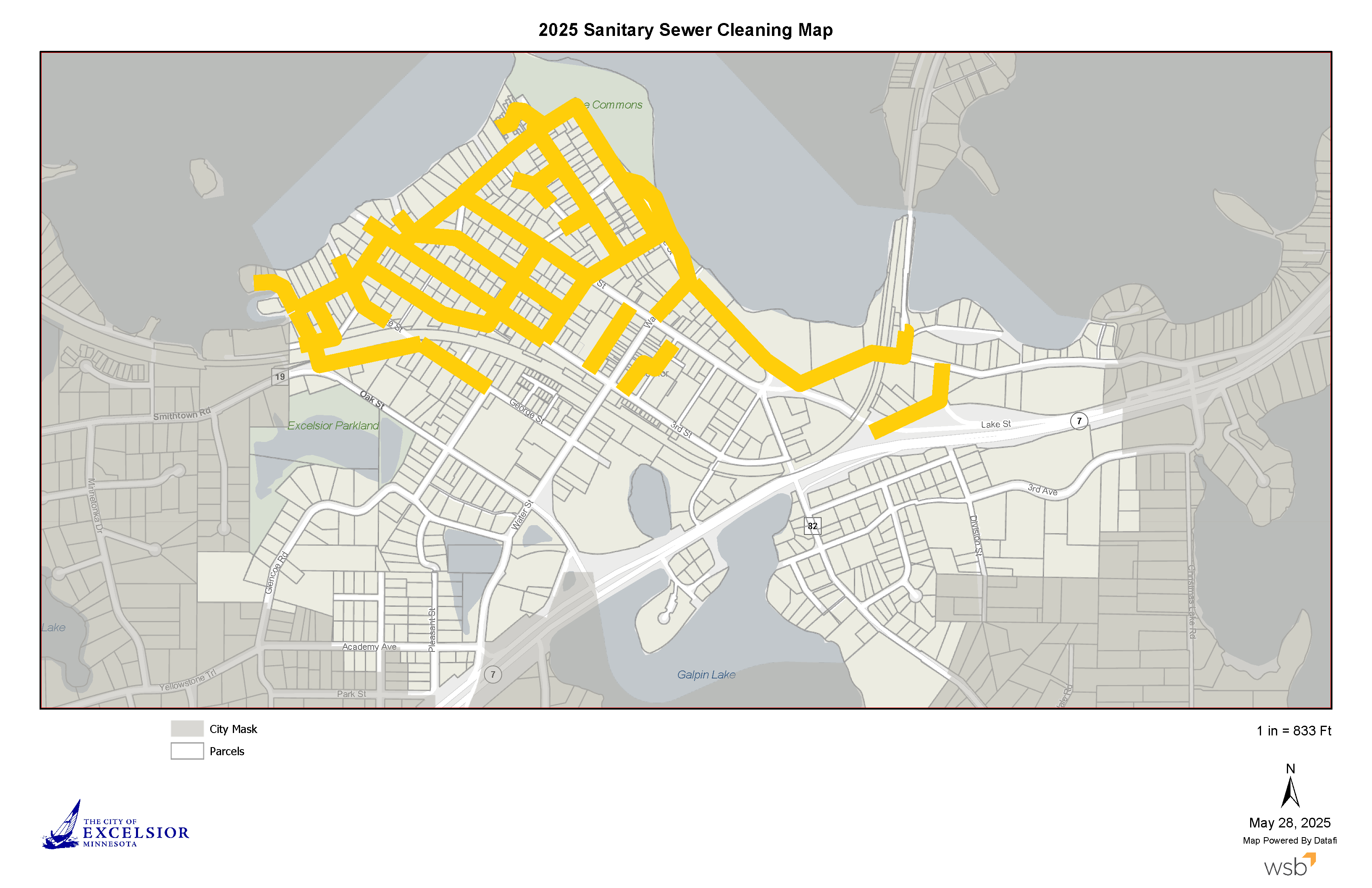2025 Sanitary Sewer Cleaning Map